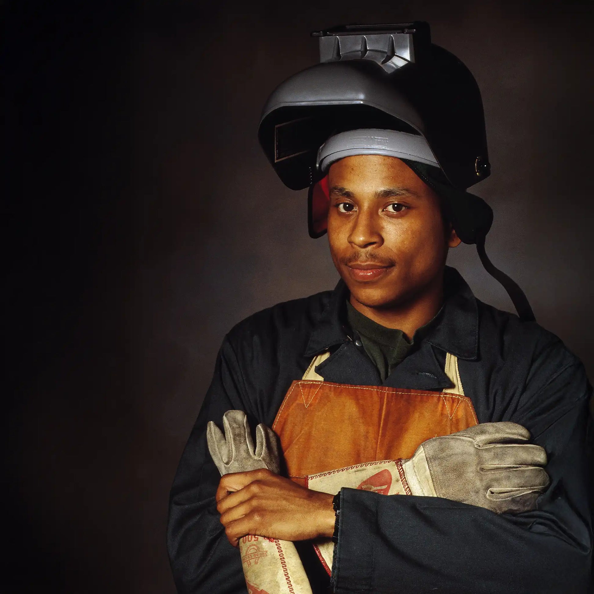 Welding Safety Streaming Man Posing