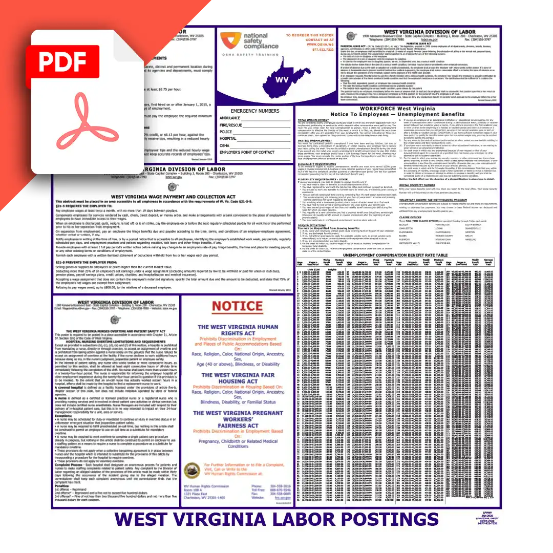West Virginia Labor Law Posters PDF Download