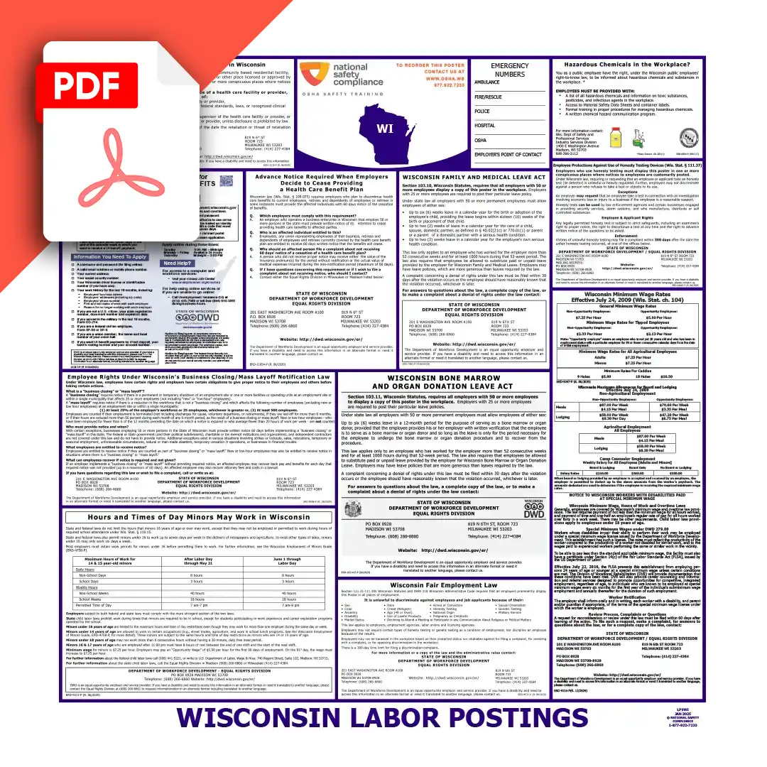 Wisconsin Labor Law Poster PDF Download