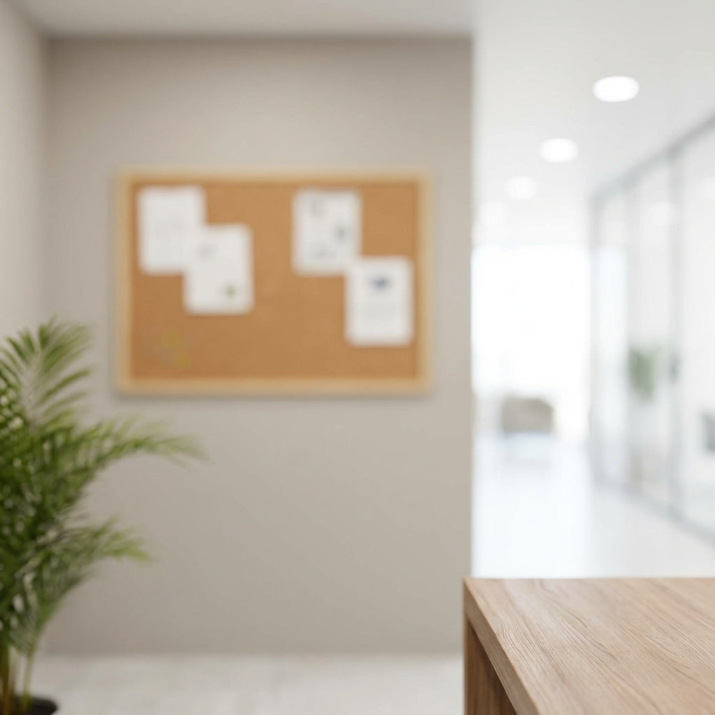 Bulletin board in hallway