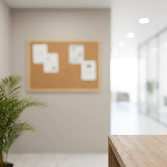 Bulletin board in hallway