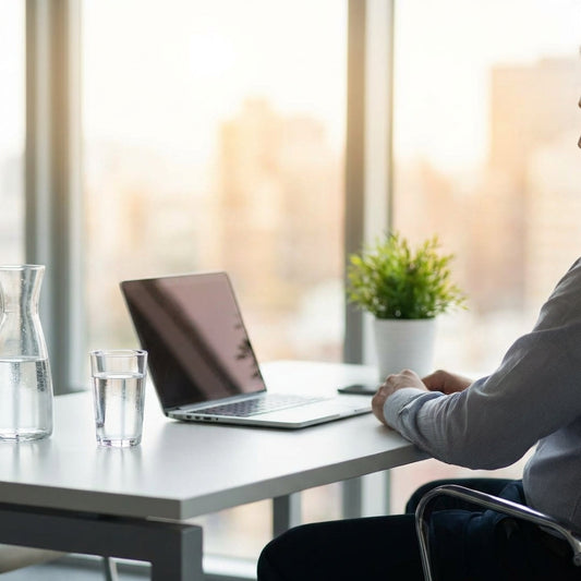 Laptop sitting on desk