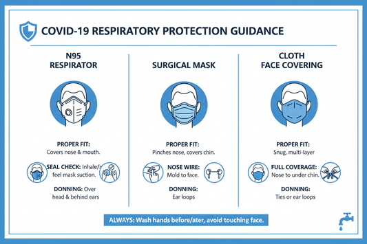 Poster illustrating Covid Respiratory Protection Guidelines