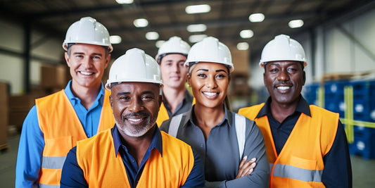 group of workers with safety gear on