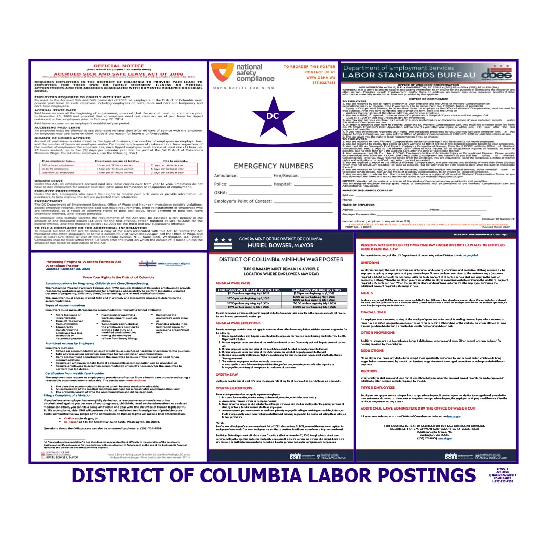 DC Labor Law Poster English