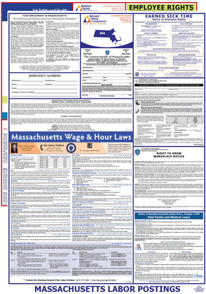 Massachusetts and Federal Labor Law Poster