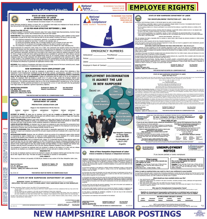 New Hampshire and Federal Labor Law Poster