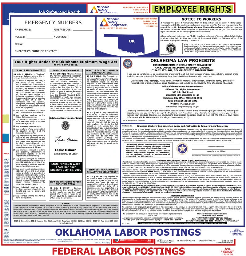 Oklahoma and Federal Labor Law Posters