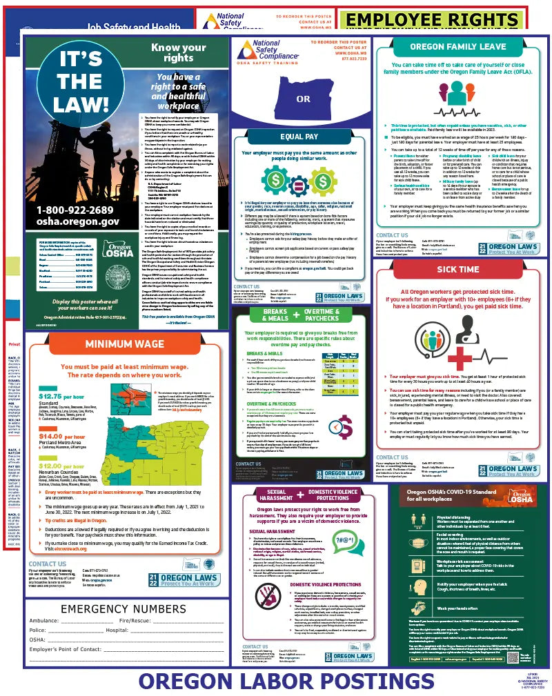 2025 Oregon State & Federal Labor Law Posters