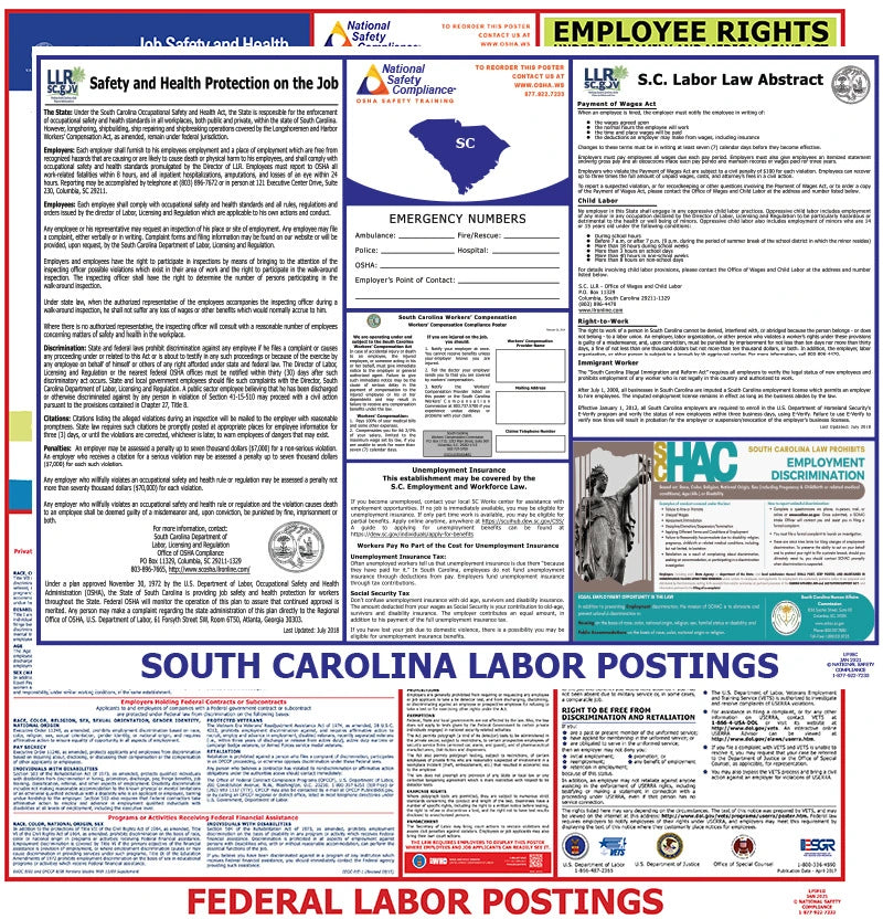 South Carolina and Federal Labor Law Poster