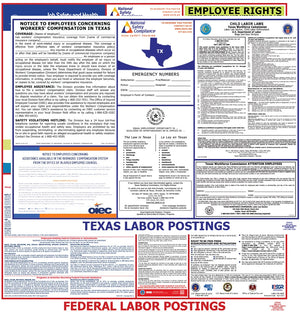 Texas and Federal Labor Law Poster