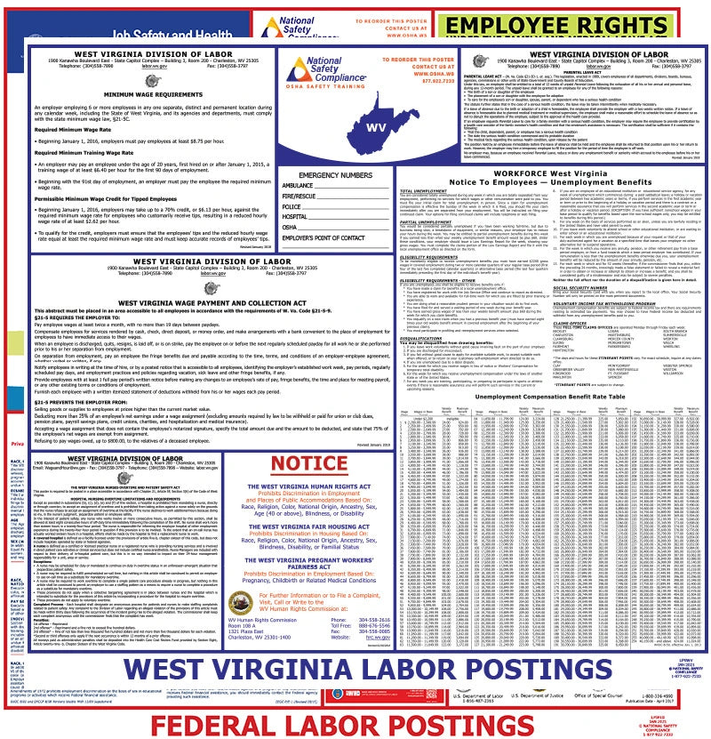 West Virginia and Federal Labor Law Poster