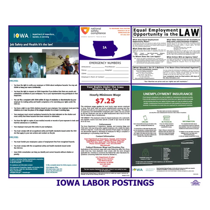 Iowa Labor Law Poster English