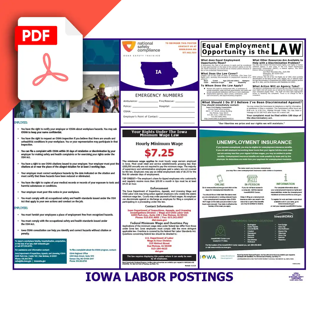 Iowa Labor Law Poster PDF Download