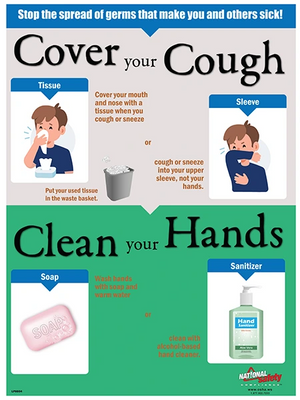 Cover Your Cough, Clean Your Hands Safety Poster