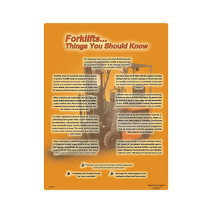 Forklift Things You Should Know Safety Poster