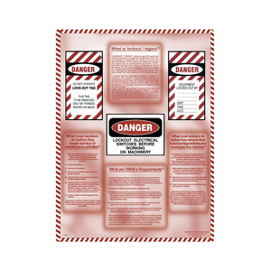 Lockout Tagout Informational Safety Poster