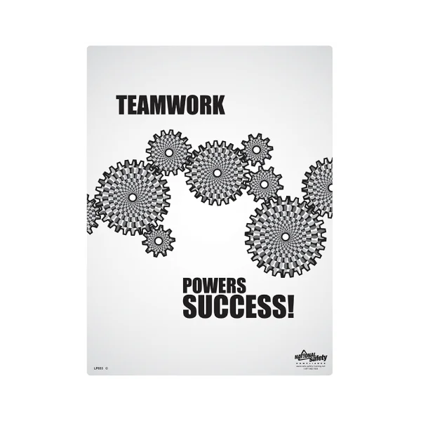 Teamwork Powers Success Safety Poster