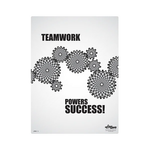 Teamwork Powers Success Safety Poster