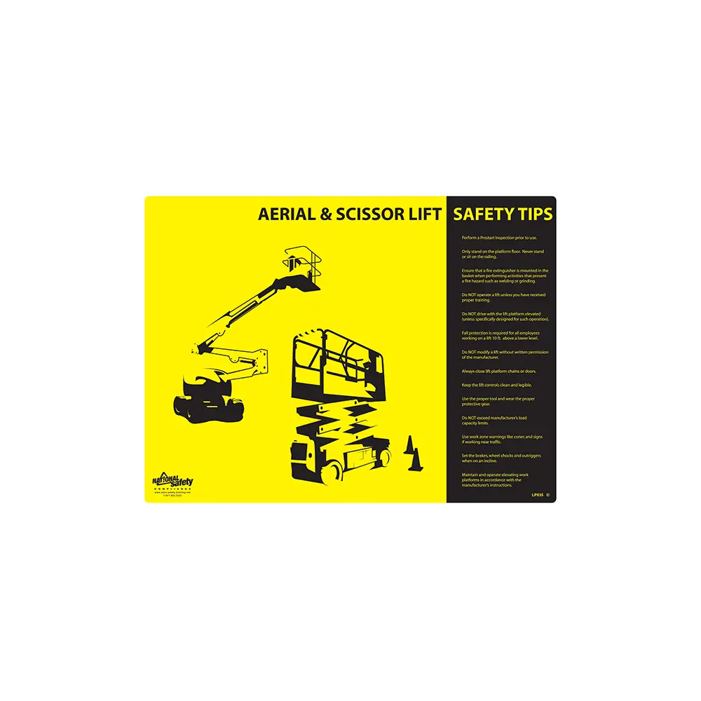 Aerial Scissor Lift Safety Poster