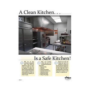 A Clean Kitchen Is Safe Kitchen Safety Poster