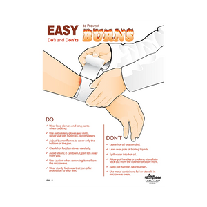 Easy to Prevent Burns Safety Poster