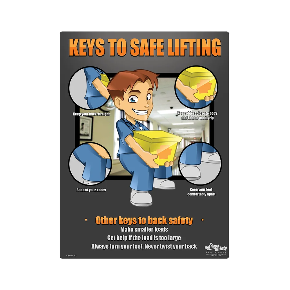Medical Keys to Safe Lifting Safety Poster