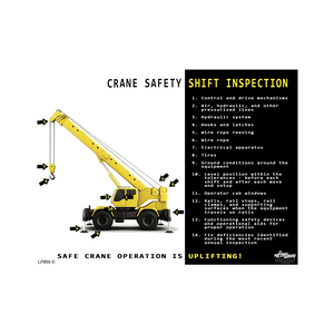 Crane Safety Shift Inspection Safety Posters