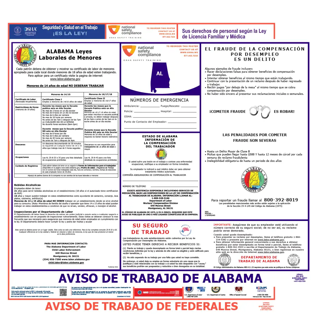 Alabama and Federal Posters in Spanish