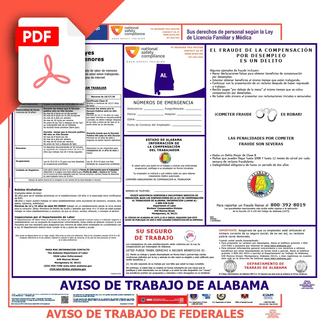 Alabama & Federal Poster Spanish PDF