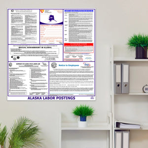 Alaska Labor Law Poster on a Wall