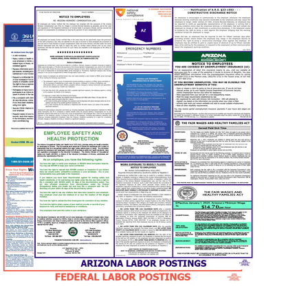 Arizona & Federal Labor Law Poster English