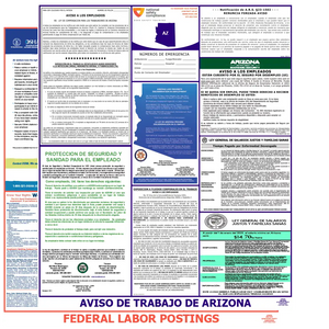 Arizona & Federal Labor Law Poster Spanish