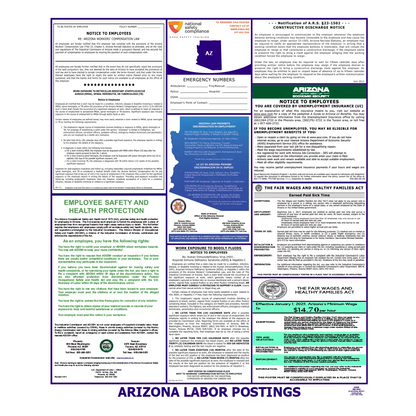 Arizona Labor Law Poster English