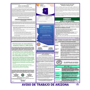 Arizona Labor Law Poster Spanish