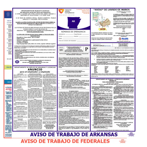Arkansas & Federal Labor Law Poster Spanish