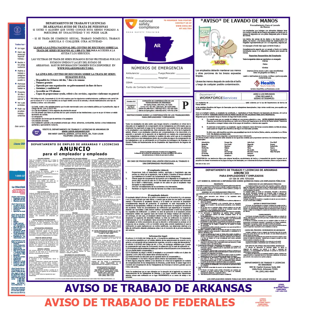 Arkansas and Federal Posters in Spanish