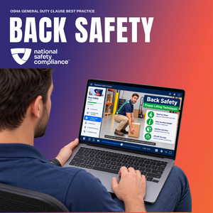 Back Safety training video laptop mockup