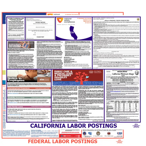 California & Federal Labor Law Poster English
