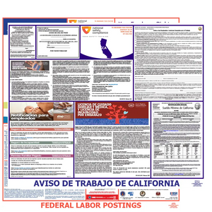 California & Federal Labor Law Poster Spanish