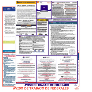 Colorado & Federal Labor Law Poster Spanish