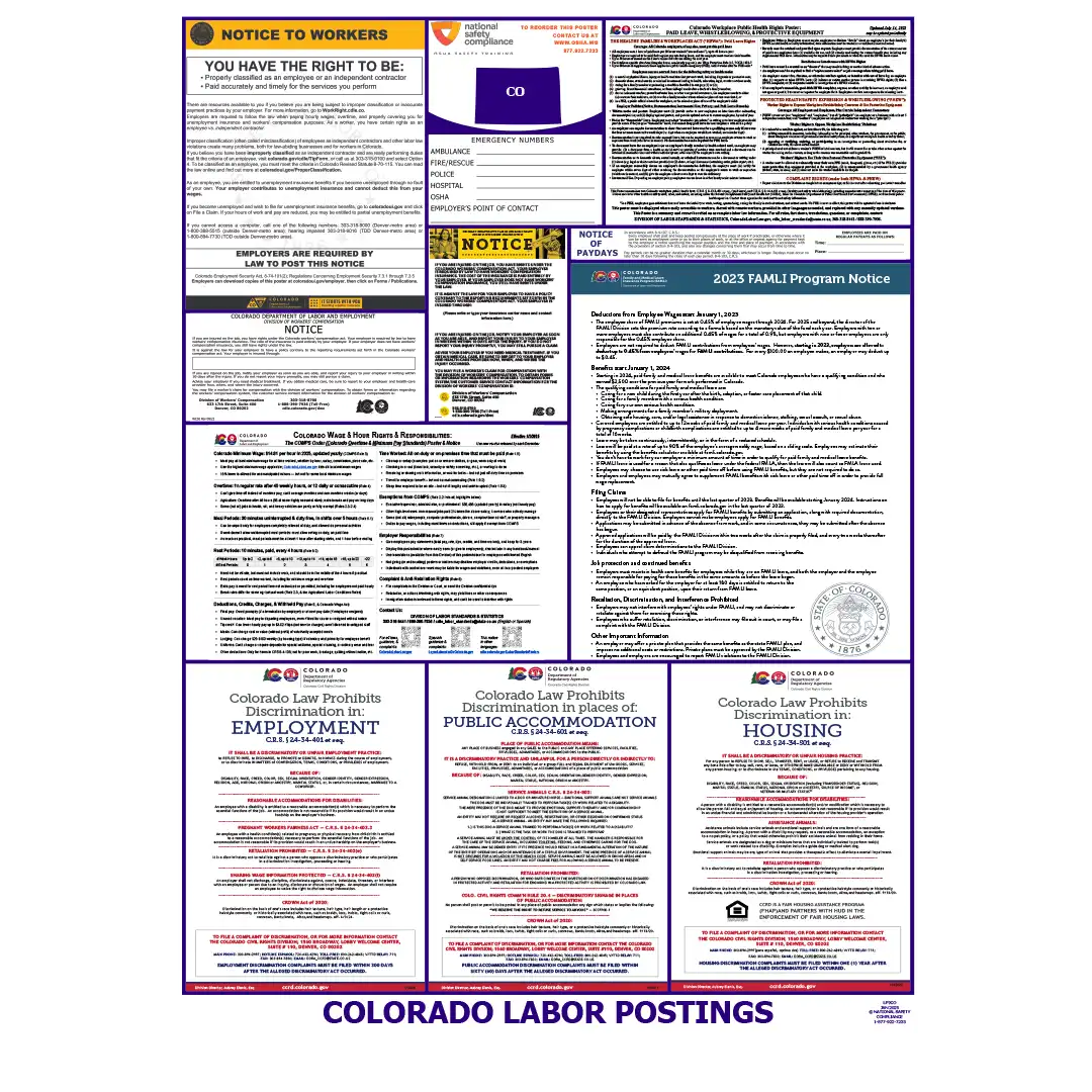 Colorado Labor Law Poster English