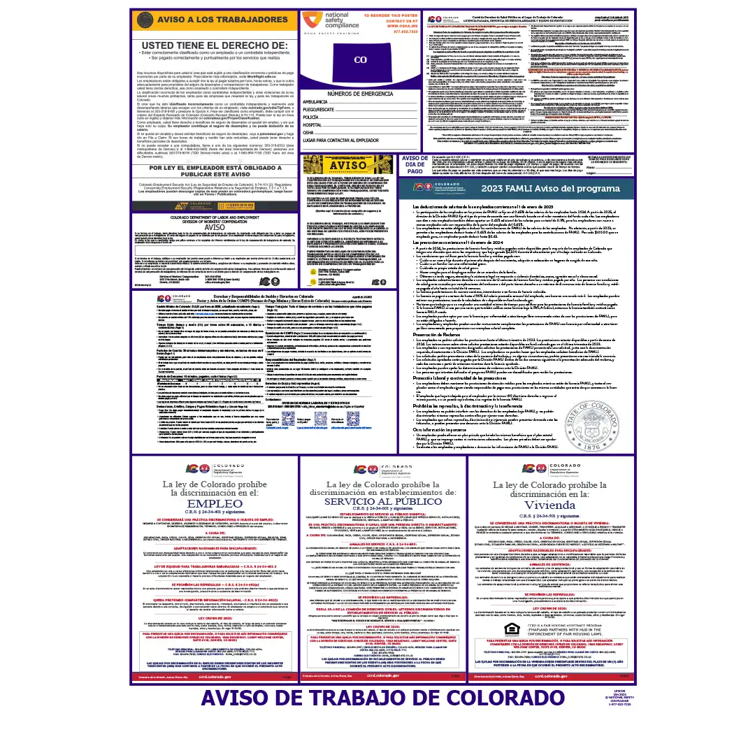 Colorado Labor Law Poster Spanish