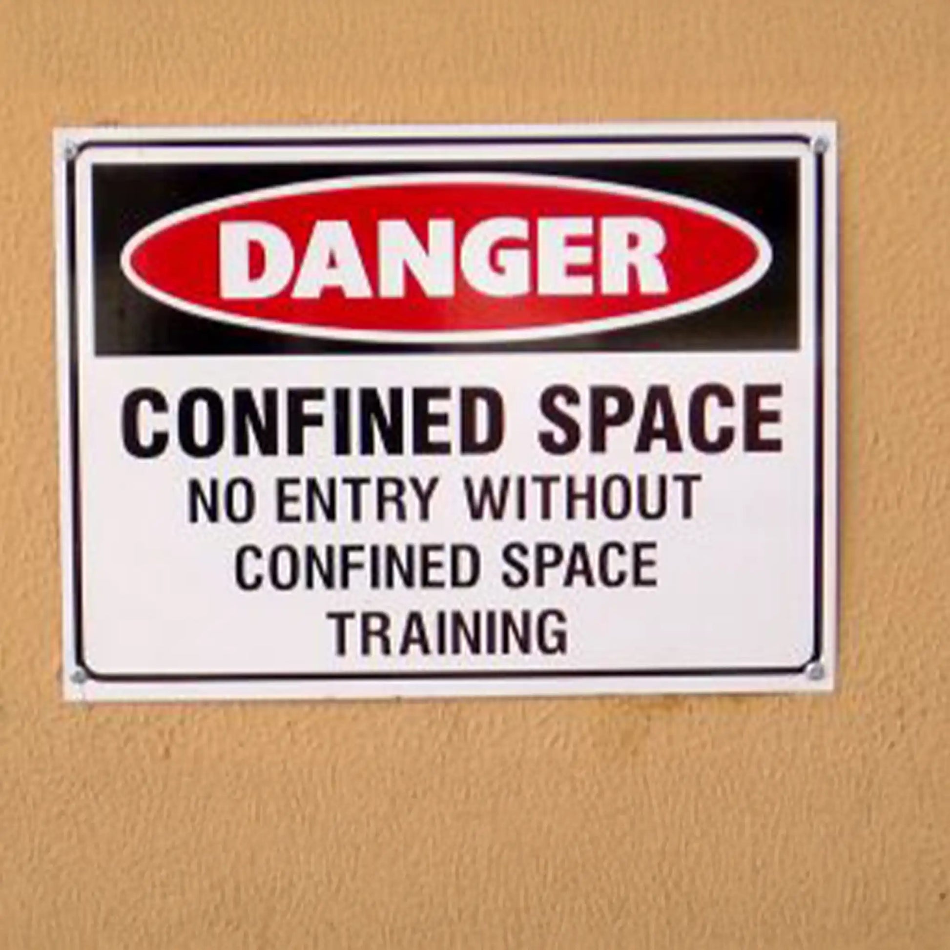 Confined Space Entry Streaming Danger Sign