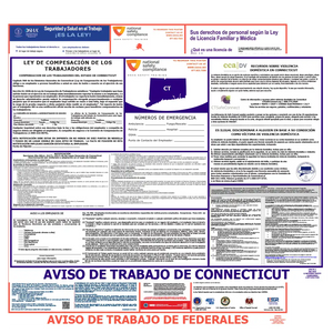Connecticut & Federal Labor Law Poster Spanish