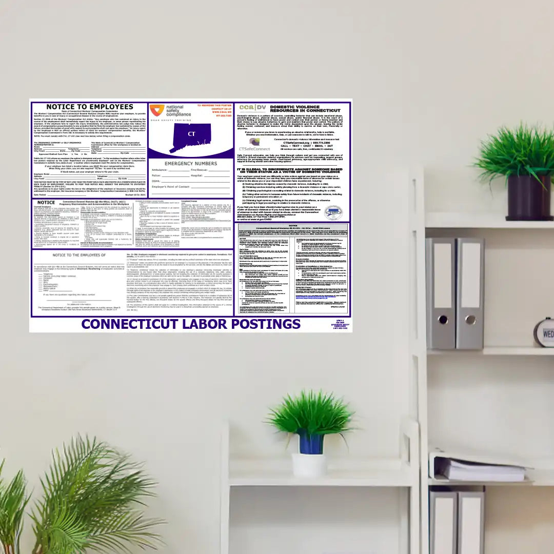 Connecticut Labor Law Poster in room