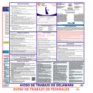 Delaware and Federal Posters in Spanish
