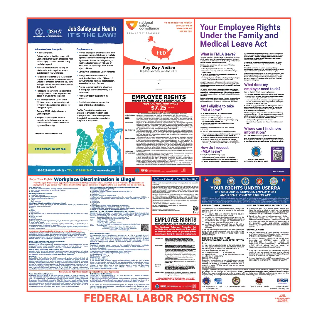 Federal Labor Law Poster
