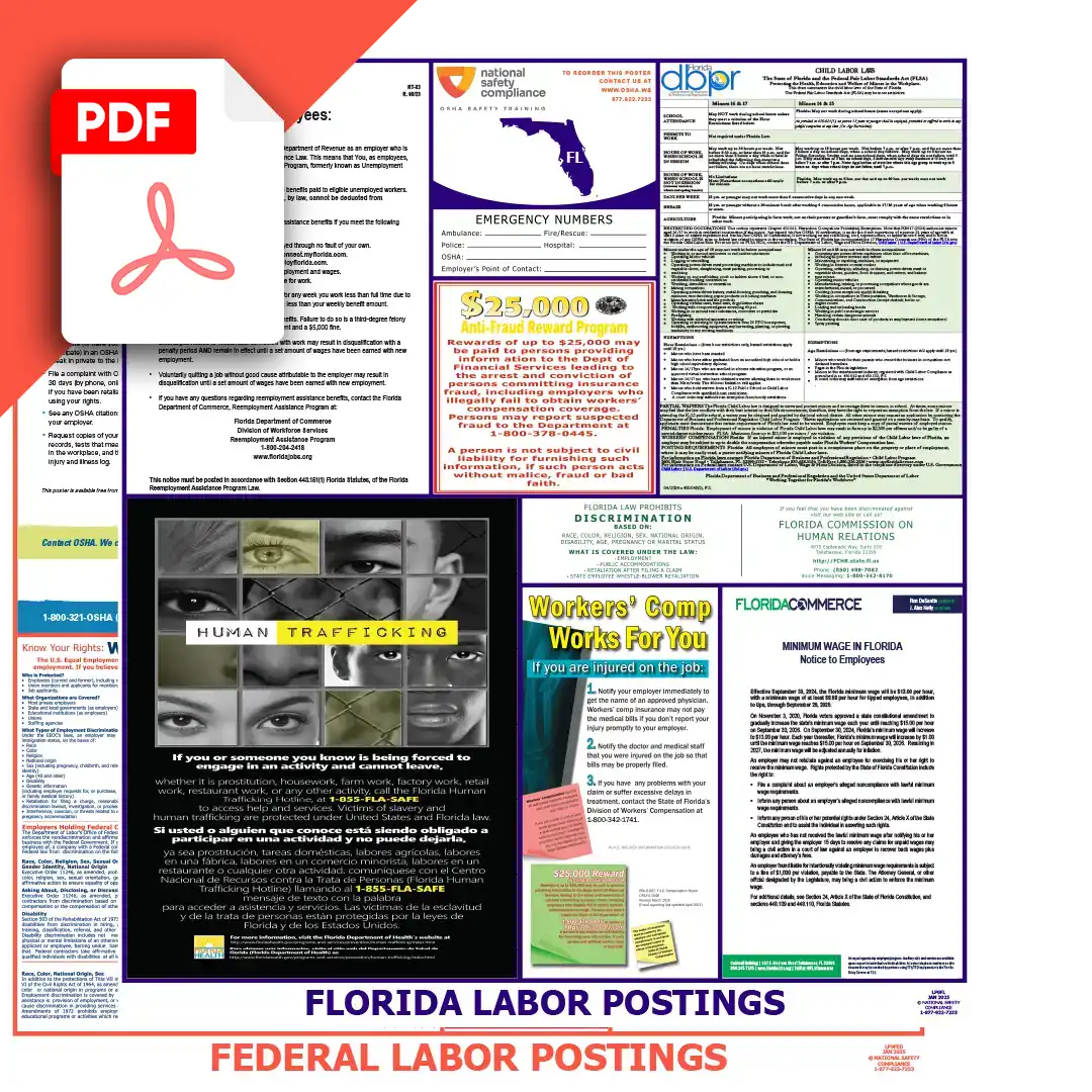 Florida & Federal Labor Law Posters PDF Downloads