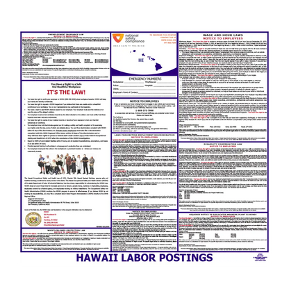 Hawaii Labor Law Poster English